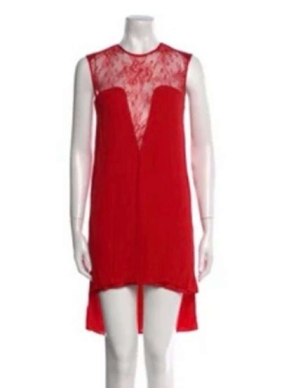 Mason Red Lace Yoke Slip Dress